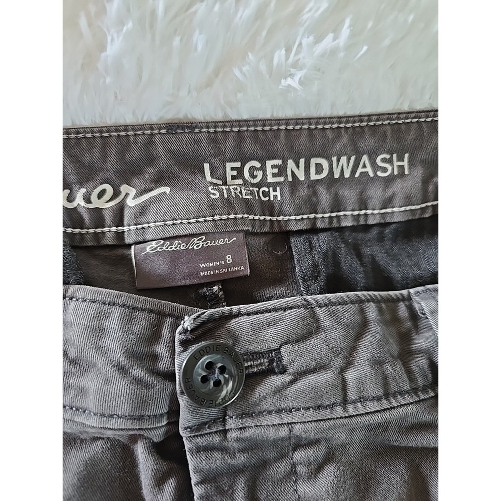 Eddie Bauer Jeans Womens 8 Gray Boyfriend Slim Medium Wash Denim Outdoor Work - Picture 4 of 16